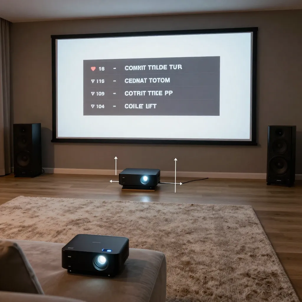 Professional cinema projection setup